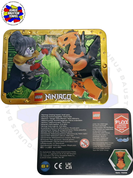 LEGO® Ninjago® 2 Figuren in Metall Box 112328 Pixal & Viper Flyer Schlange Legacy